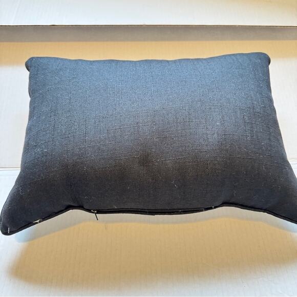 Cream Red Black Ikat Embroidered Throw Pillow Boho Home Decor 13x19 - Picture 5 of 9